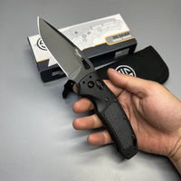 SIG Sauer by Hogue K320 AXG Pro ABLE Lock Folding Knife 3.5" S30V Black Cerakote  Aluminum Handles Black G10 36374