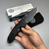 SIG Sauer by Hogue K320 AXG Pro ABLE Lock Folding Knife 3.5" S30V Black Cerakote  Aluminum Handles Black G10 36374