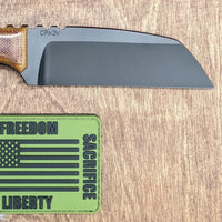 A2D EDC Wharnfkiffe 3V Seax Chisel DLC Fixed