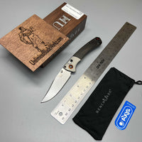 Benchmade Hunt Crooked River Folding 4.00" S30V Clip Point Blade, Dymondwood Handles with Aluminum Bolsters - 15080-2
