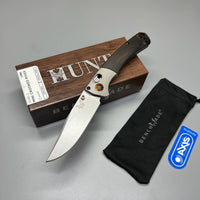 Benchmade Hunt Crooked River Folding 4.00" S30V Clip Point Blade, Dymondwood Handles with Aluminum Bolsters - 15080-2