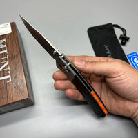Benchmade Hunt Crooked River Folding 4.00" S30V Clip Point Blade, Dymondwood Handles with Aluminum Bolsters - 15080-2