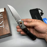 Benchmade Hunt Crooked River Folding 4.00" S30V Clip Point Blade, Dymondwood Handles with Aluminum Bolsters - 15080-2