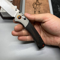 Benchmade Hunt Crooked River Folding 4.00" S30V Clip Point Blade, Dymondwood Handles with Aluminum Bolsters - 15080-2