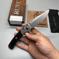 Benchmade Hunt Crooked River Folding 4.00" S30V Clip Point Blade, Dymondwood Handles with Aluminum Bolsters - 15080-2