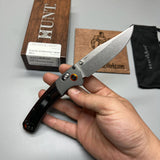 Benchmade Hunt Crooked River Folding 4.00" S30V Clip Point Blade, Dymondwood Handles with Aluminum Bolsters - 15080-2