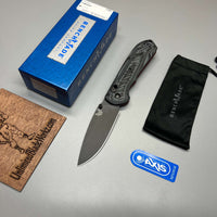 Benchmade Freek Folding Knife 3.6" Black Cerakoted CPM-M4 Plain Blade, Black/Gray G10 Handles - 560BK-1