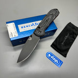 Benchmade Freek Folding Knife 3.6" Black Cerakoted CPM-M4 Plain Blade, Black/Gray G10 Handles - 560BK-1