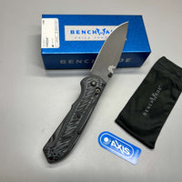 Benchmade Freek Folding Knife 3.6" Black Cerakoted CPM-M4 Plain Blade, Black/Gray G10 Handles - 560BK-1