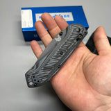 Benchmade Freek Folding Knife 3.6" Black Cerakoted CPM-M4 Plain Blade, Black/Gray G10 Handles - 560BK-1
