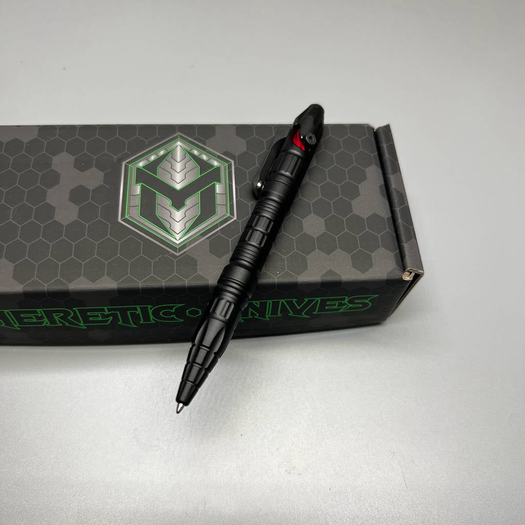 Heretic Knives Thoth Tactical Pen Black Aluminum Predator bomb ...