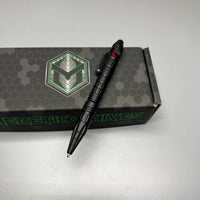 Heretic Knives Thoth Tactical Pen Black Aluminum Predator bomb