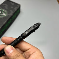 Heretic Knives Thoth Tactical Pen Black Aluminum Predator bomb