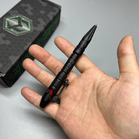 Heretic Knives Thoth Tactical Pen Black Aluminum Predator bomb
