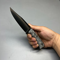 A2D EDC Fixed Knife DLC G10 Kydex handmade knives