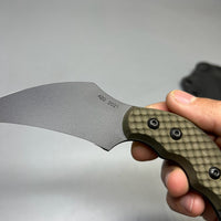 A2D EDC Fixed Knife DLC G10 Kydex handmade claw knife