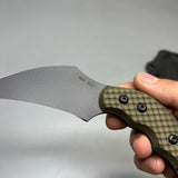 A2D EDC Fixed Knife DLC G10 Kydex handmade claw knife