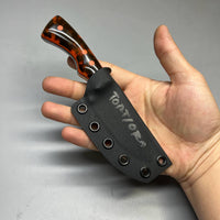 A2D EDC Fixed Knife DLC G10 Kydex handmade knives
