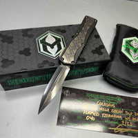 Heretic Knives Colossus D/E High Sheen Stonewash DLC & Flamed Ti Inlay w/ DLC Button/Clip/Hardware