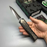 Heretic Knives Colossus D/E High Sheen Stonewash DLC & Flamed Ti Inlay w/ DLC Button/Clip/Hardware