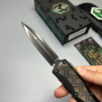 Heretic Knives Colossus D/E High Sheen Stonewash DLC & Flamed Ti Inlay w/ DLC Button/Clip/Hardware