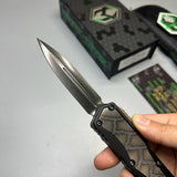Heretic Knives Colossus D/E High Sheen Stonewash DLC & Flamed Ti Inlay w/ DLC Button/Clip/Hardware