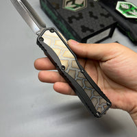 Heretic Knives Colossus D/E High Sheen Stonewash DLC & Flamed Ti Inlay w/ DLC Button/Clip/Hardware