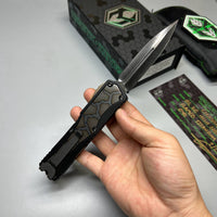 Heretic Knives Colossus D/E High Sheen Stonewash DLC & Flamed Ti Inlay w/ DLC Button/Clip/Hardware