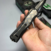 Heretic Knives Colossus D/E High Sheen Stonewash DLC & Flamed Ti Inlay w/ DLC Button/Clip/Hardware