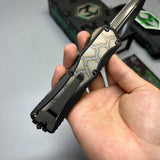 Heretic Knives Colossus D/E High Sheen Stonewash DLC & Flamed Ti Inlay w/ DLC Button/Clip/Hardware