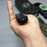 Heretic Knives Colossus D/E High Sheen Stonewash DLC & Flamed Ti Inlay w/ DLC Button/Clip/Hardware
