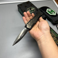 Heretic Knives Colossus D/E High Sheen Stonewash DLC & Flamed Ti Inlay w/ DLC Button/Clip/Hardware