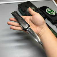 Heretic Knives Colossus D/E High Sheen Stonewash DLC & Flamed Ti Inlay w/ DLC Button/Clip/Hardware