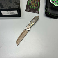 Heretic Knives Jinn Prototype Flamed Titanium w/ Bronze Accents & Hand Ground Battle Bronze Magnacut