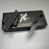 Stroup Knives MINI MOD 1 Fixed Blade Knife Black G10 3" Acid Wash Drop Point