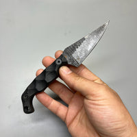 Stroup Knives MINI MOD 1 Fixed Blade Knife Black G10 3" Acid Wash Drop Point