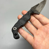 Stroup Knives MINI MOD 1 Fixed Blade Knife Black G10 3" Acid Wash Drop Point