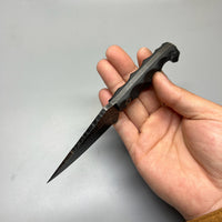 Stroup Knives MINI MOD 1 Fixed Blade Knife Black G10 3" Acid Wash Drop Point