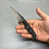 Stroup Knives MINI MOD 1 Fixed Blade Knife Black G10 3" Acid Wash Drop Point