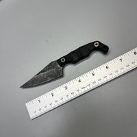 Stroup Knives MINI MOD 1 Fixed Blade Knife Black G10 3" Acid Wash Drop Point