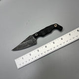 Stroup Knives MINI MOD 1 Fixed Blade Knife Black G10 3" Acid Wash Drop Point