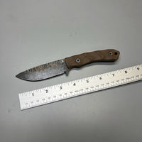 Stroup Knives GP2 General Purpose Fixed Blade Knife 3.75" 1095 Hand Carved Drop Point Blade, Milled Flat Dark Earth G10 Handles, Kydex Sheath - GP2-FDE-G10