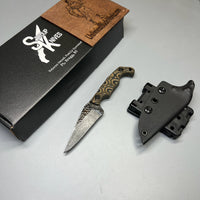 Stroup Knives MINI MOD 1 Fixed Blade Knife Camo G10 3" Acid Wash Drop Point