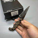 Stroup Knives MINI MOD 1 Fixed Blade Knife Camo G10 3" Acid Wash Drop Point