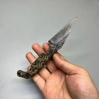 Stroup Knives MINI MOD 1 Fixed Blade Knife Camo G10 3" Acid Wash Drop Point