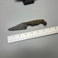 Stroup Knives MINI MOD 1 Fixed Blade Knife Camo G10 3" Acid Wash Drop Point