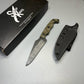 Stroup Knives TU2 Fixed Blade Knife OD Green G10 4.5" 1095 Carved Pike TU2-OD-G10
