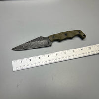 Stroup Knives TU2 Fixed Blade Knife OD Green G10 4.5" 1095 Carved Pike TU2-OD-G10