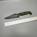 Stroup Knives TU2 Fixed Blade Knife OD Green G10 4.5" 1095 Carved Pike TU2-OD-G10