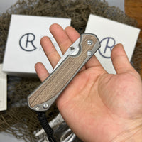 Chris Reeve Large Sebenza 31 - Natural Micarta (3.6" S35VN SW Drop Point) L31-1212